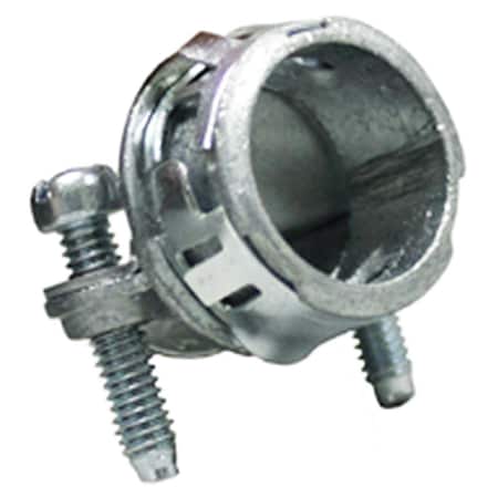 Halex Conduit Fitting Connector, 3/4 in, Snap-in, Die Cast Zinc, Unfinished 190793
